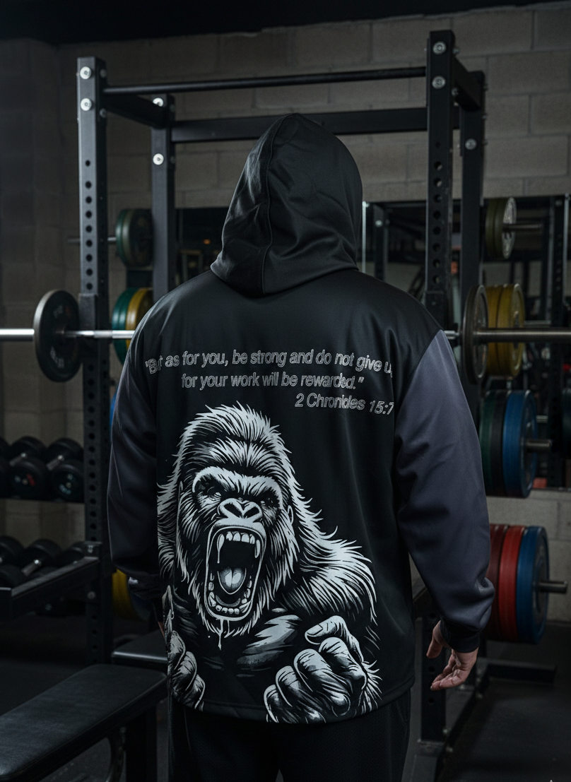 RAGE Graphic Hoodie | GraphX Rage Heavyweight Polyblend Streetwear | Bold Men's Urban Hooded Sweater